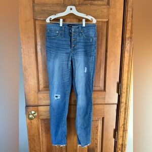 J. Crew 9” High Rise Toothpick Skinny Jeans - size 27